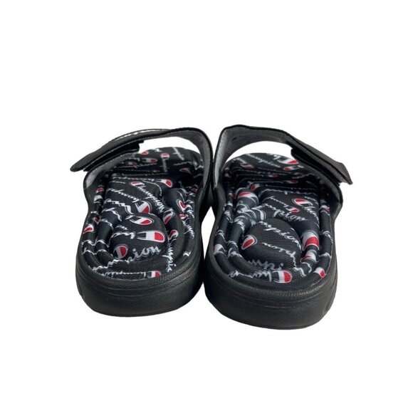 Champion Black Vital Script Slide Women's Slipper Sandals Sz 6W - Picture 4 of 7